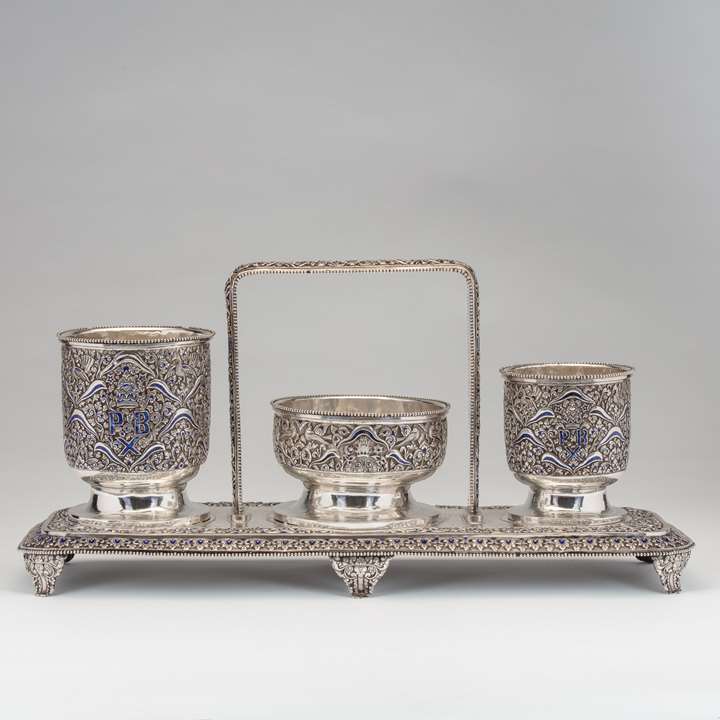 A Rare and Unusual Royal Silver Gift Commissioned by Pakubuwono X (r. 1893-1939), the 10th Susuhunan of Surakarta